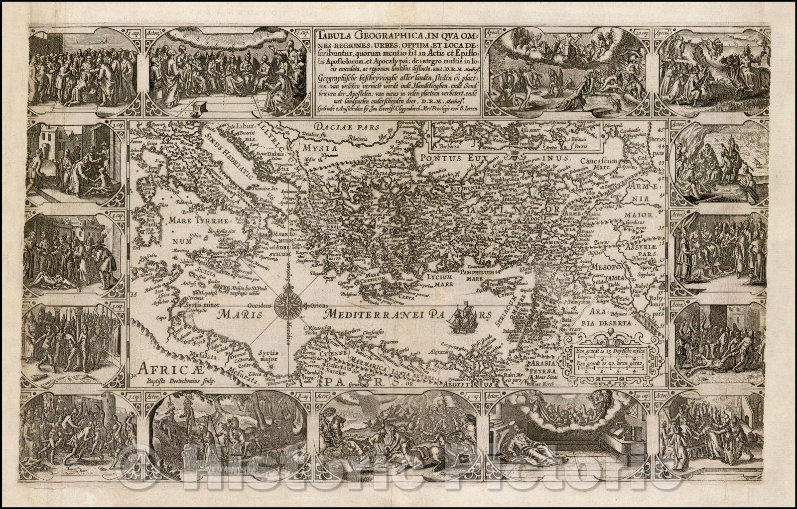 Historic Map - Tabula Geographica, In qua omnes regiones, Urbes, Oppida, et Loca Describu, 1590 - Vintage Wall Art