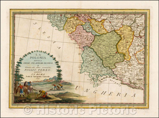 Historic Map - La Polonia Divisa Nell Sue Antiche Province E delineata quelle ultime osservazioni. Foglio Terzo, 1797, Giovanni Maria Cassini v2