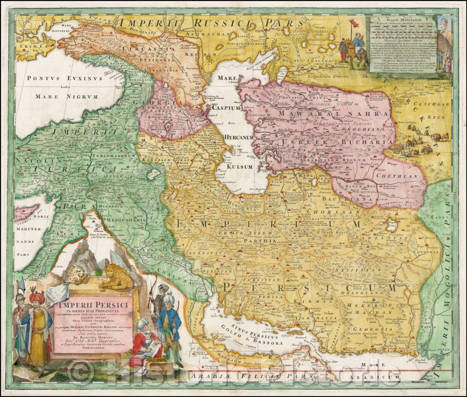 Historic Map - Imperii Persici In Omnes Suas Provincias, 1720, Johann Baptist Homann v2