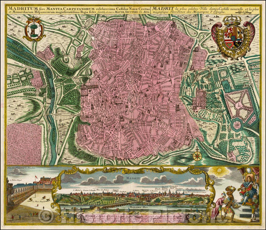 Historic Map - Madritum sive Mantua Carpetanorum celeberrima Castiliae Nova Civitas et Monarcharum Hispanicorum magnificentissima Regia seds sumtib, 1730 v3
