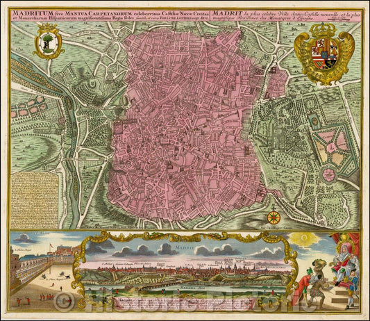 Historic Map - Madritum sive Mantua Carpetanorum celeberrima Castiliae Nova Civitas et Monarcharum Hispanicorum magnificentissima Regia seds sumtib, 1730 v4