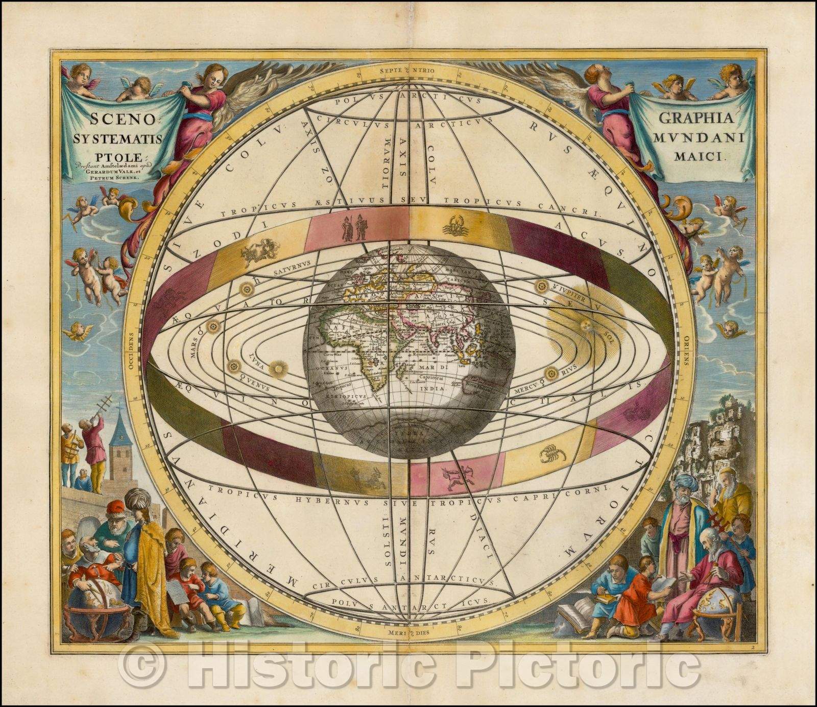 Historic Map - Scenographia Systematis Mundani Ptolemaici, 1708, Andreas Cellarius v2