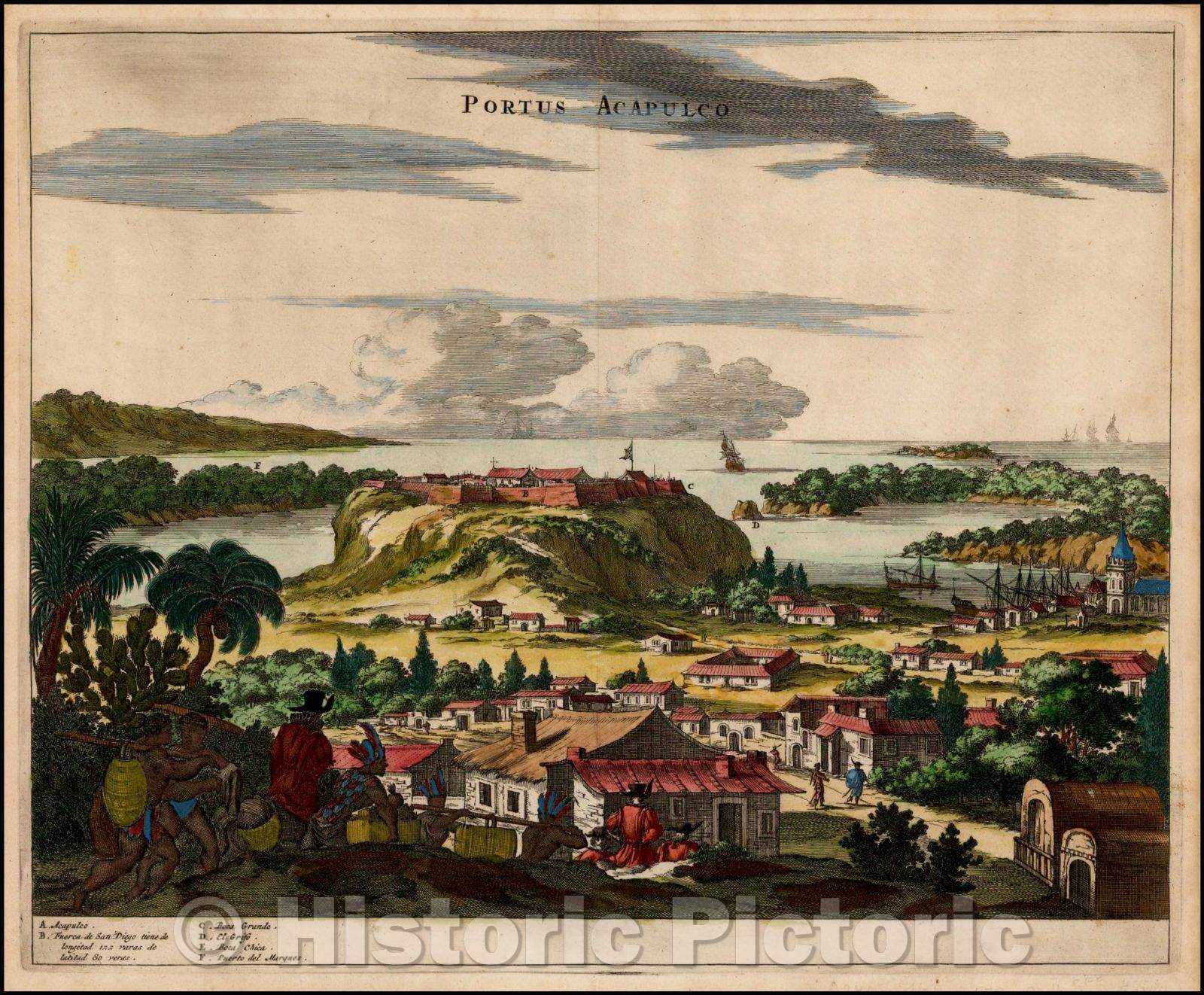 Historic Map - Portus Acapulco, 1671, John Ogilby v2