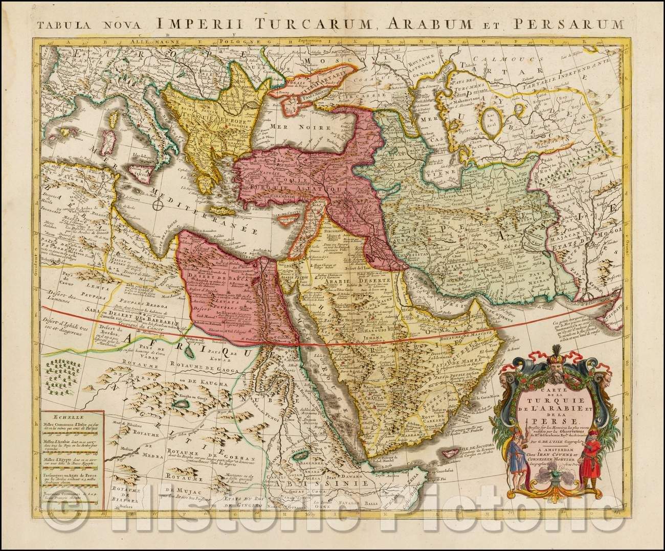 Historic Map - Carte De La Turquie De L'Arabie et De La Perse, Dressee sur les Memoires les plus recens rectifiez par les Observations, 1720, Johannes Covens v1