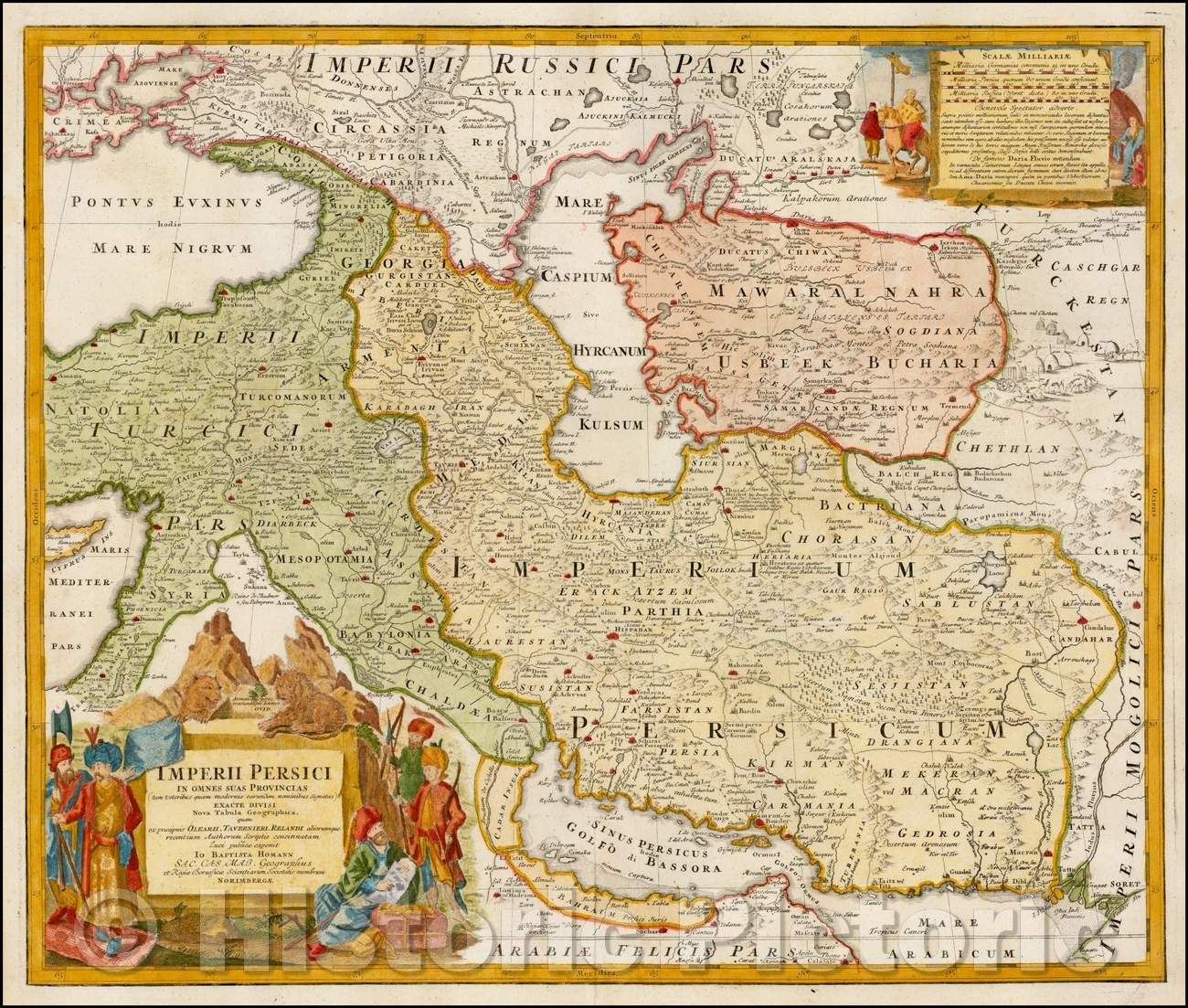 Historic Map - Imperii Persici In Omnes Suas Provincias, 1720, Johann Baptist Homann v1