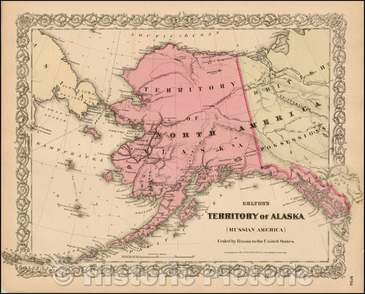 Historic Map - Colton's Territory of Alaska (Russian America) Ceded, 1876, G.W. & C.B. Colton v2