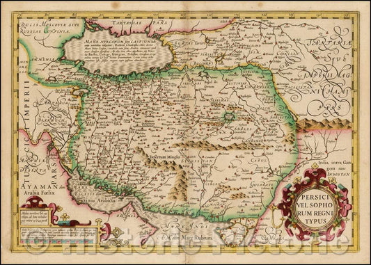 Historic Map - Persici Vel Sophorum Regni Typus, 1619, Jodocus Hondius v2