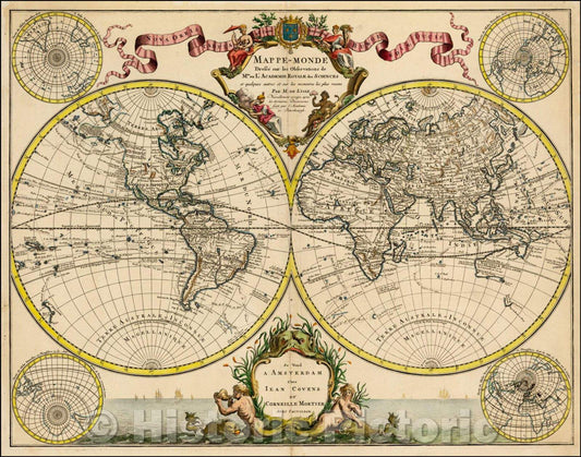 Historic Map - Mappe-Monde Dresse sur les Observations de Mrs de l'Academie Royale des Sciences et quelques autres et surles memoirs, 1745 v2