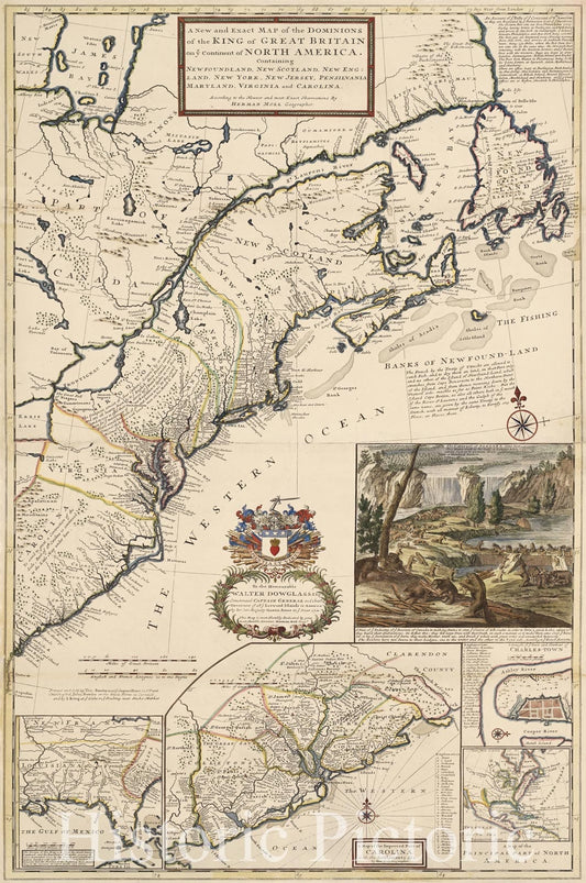 British Colonies in North America, 1731 ca - Historical Map Print