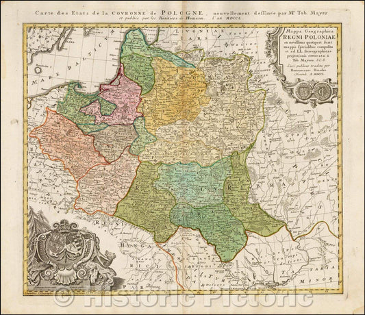 Historic Map - Mappa Geographica Regni Poloniae ex novissimis quotquot sunt mappis specialibus composita et al L.L, 1750 v2