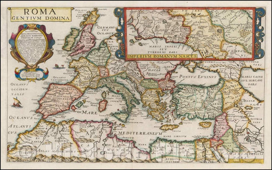 Historic Map - Roma Gentium Domina/Rome, the masters, 1640, Philip Briet - Vintage Wall Art
