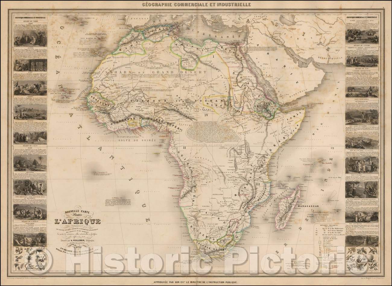 Historic Map - Nouvelle Carte Illustree De L'Afrique, 1860 v2