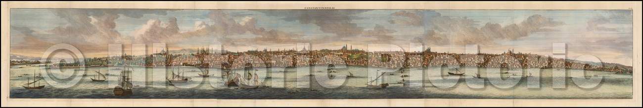 Historic Map - Constantinopolis, 1698, Cornelis De Bruyn v3