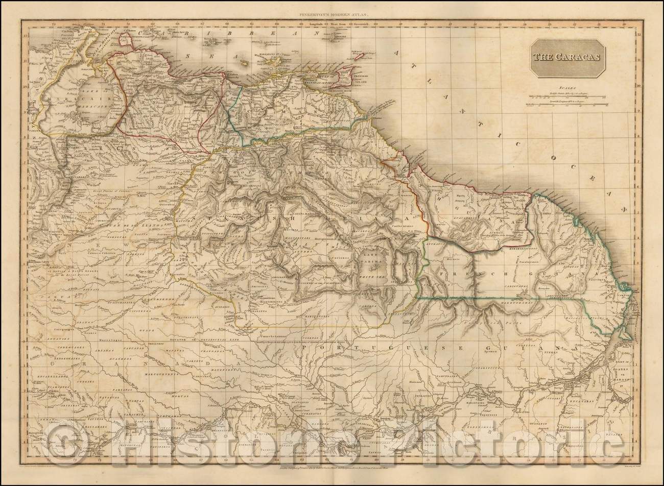 Historic Map - The Caracas, 1815, John Pinkerton v1