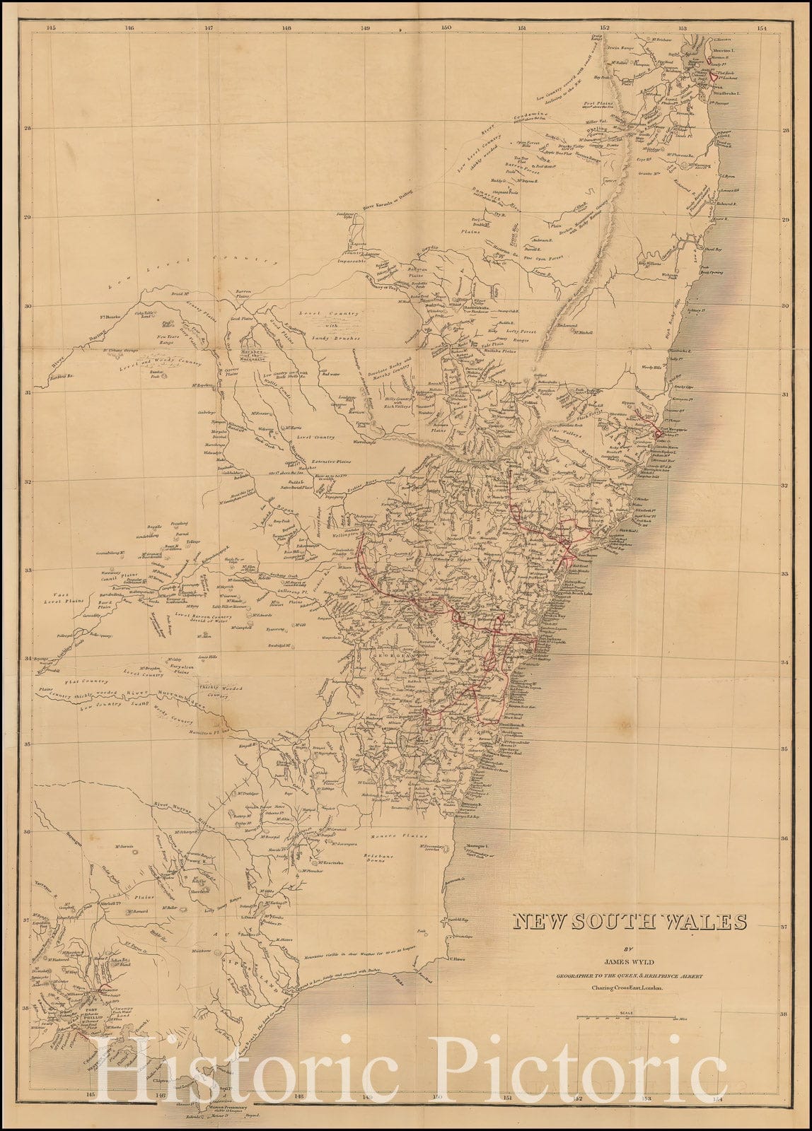 New South Wales - Early Colony Map, 1843 ca | Historical Map Print