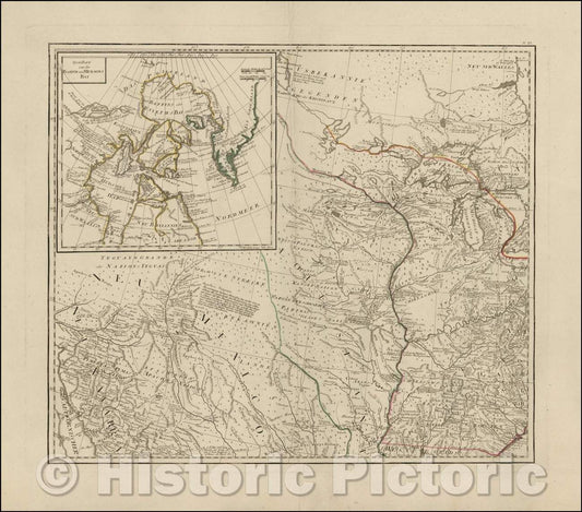 Historic Map - (Western North America) Generalkarte von Nord America samt den Westindischen :: Wide margined F.A. Schraebl's wall of North America, 1788, 1788 - Vintage Wall Art
