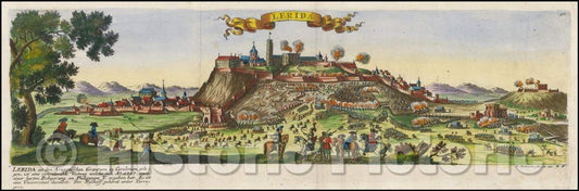 Historic Map - Lerida, 1751, Gabriel Bodenehr - Vintage Wall Art