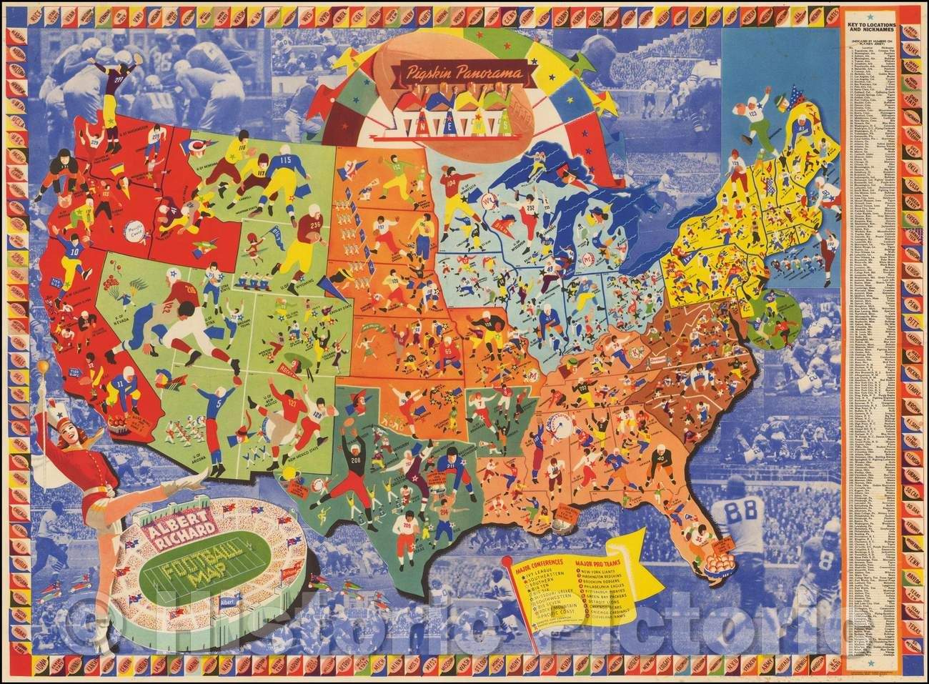 Historic Map - Albert Richard Football Map, 1939, F. E. Cheeseman v2