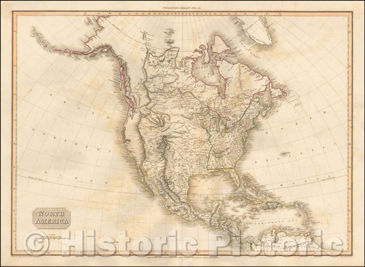 Historic Map - North America, 1815, John Pinkerton v1
