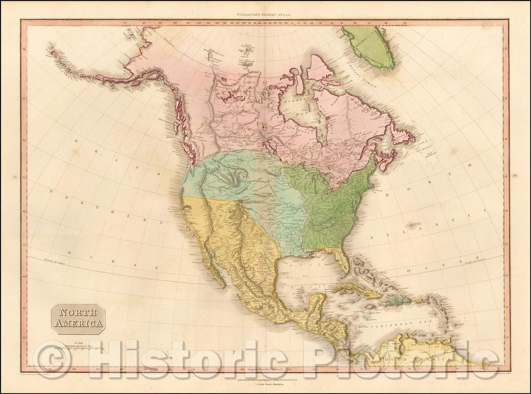 Historic Map - North America, 1812, John Pinkerton v3