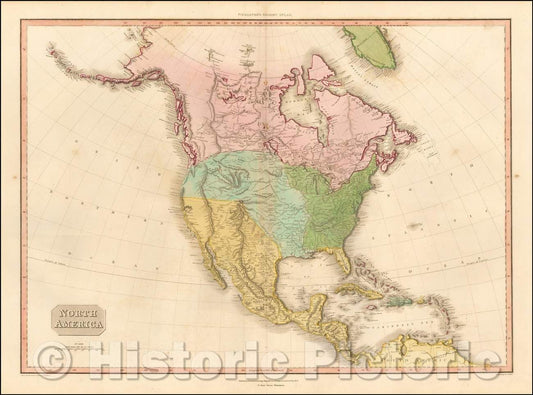 Historic Map - North America, 1812, John Pinkerton v3
