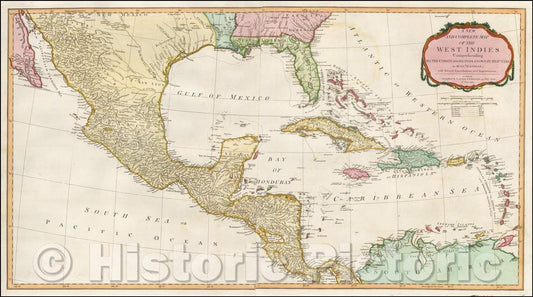 Historic Map - A New And Complete Map Of The West Indies Comprehending All The Coasts and Islands Known, 1794, Laurie & Whittle v2