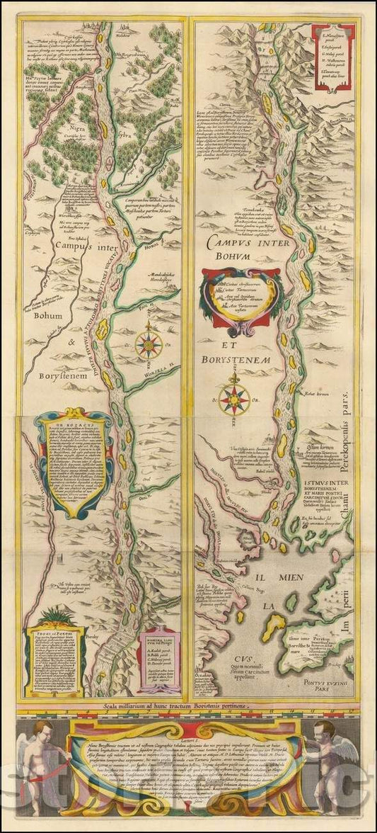 Historic Map - Lectori S. Hunc Borysthenis tractum ut ad nostrum Geographiae tabulam, 1640, Willem Janszoon Blaeu v3