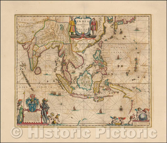 Historic Map - India quae Orientalis dicitur et Insulae Adiacentes, 1642, Willem Janszoon Blaeu v3