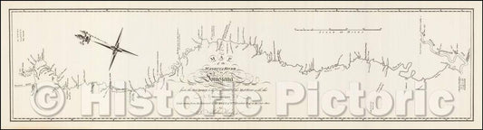 Historic Map - Map of the Washita river in Louisiana from the Hot Springs to the confluence of the Red River with the Mississippi, 1804, George T. Dunbar v13