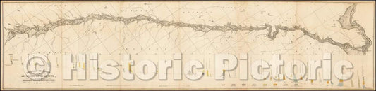 Historic Map - Nauvou :: Ft. Madison to Ft. Des Moines Series of Sections on the Des Moines River in Iowa, Between The Mississippi River and the Raccoon Fork, 1852 - Vintage Wall Art