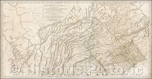 Historic Map - A Map of Pennsylvania Exhibiting not only the Improved Parts of that Province, but also Its Extensive Frontiers, 1775, Nicholas Scull v3