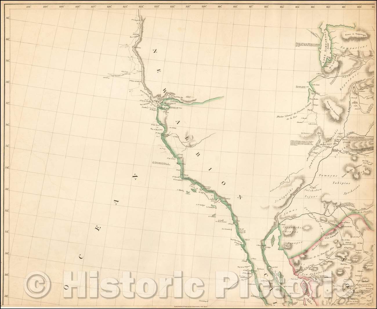 Historic Map - Mexico and Adjacent Provinces, 1810, Aaron Arrowsmith v2