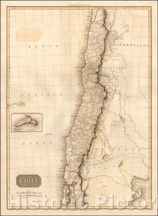 Historic Map - Chili, 1812, John Pinkerton v2