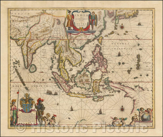 Historic Map - India quae Orientalis dicitur et Insulae Adiacentes, 1640, Willem Janszoon Blaeu v1
