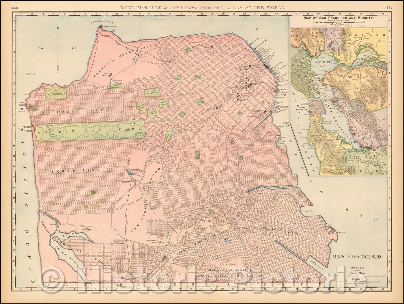 Historic Map - Map of San Francisco, 1895, William Rand v2