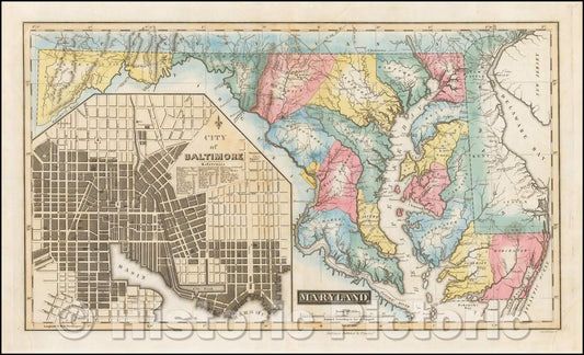 Historic Map - Maryland, 1822, Fielding Lucas Jr. v2