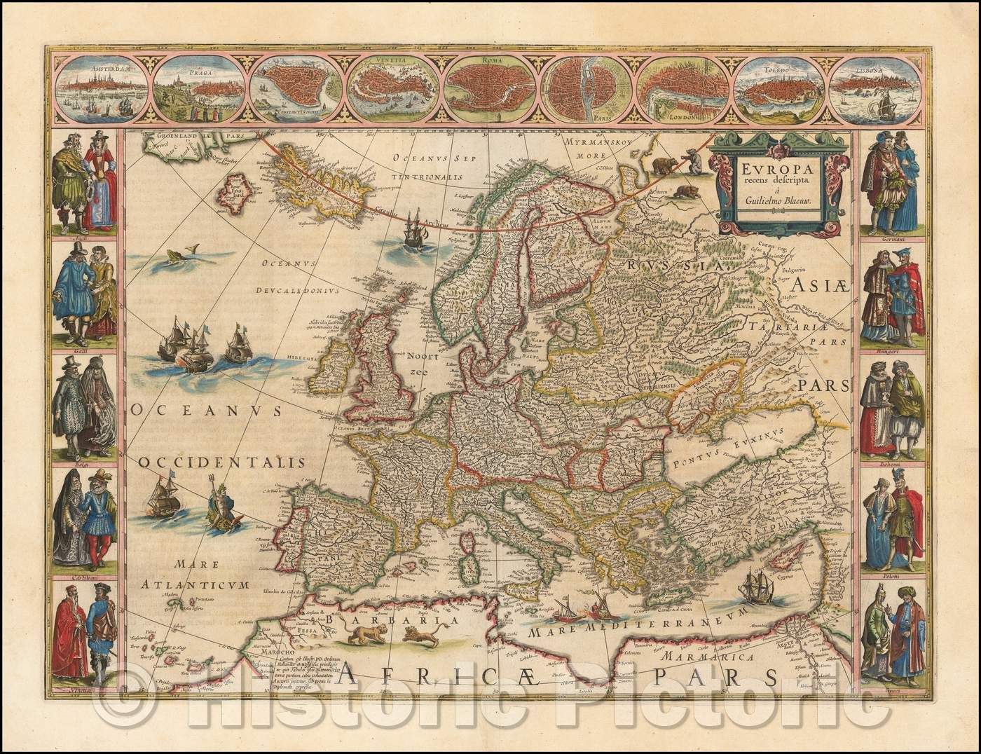 Historic Map - Europa recens descripta, 1630, Willem Janszoon Blaeu v6