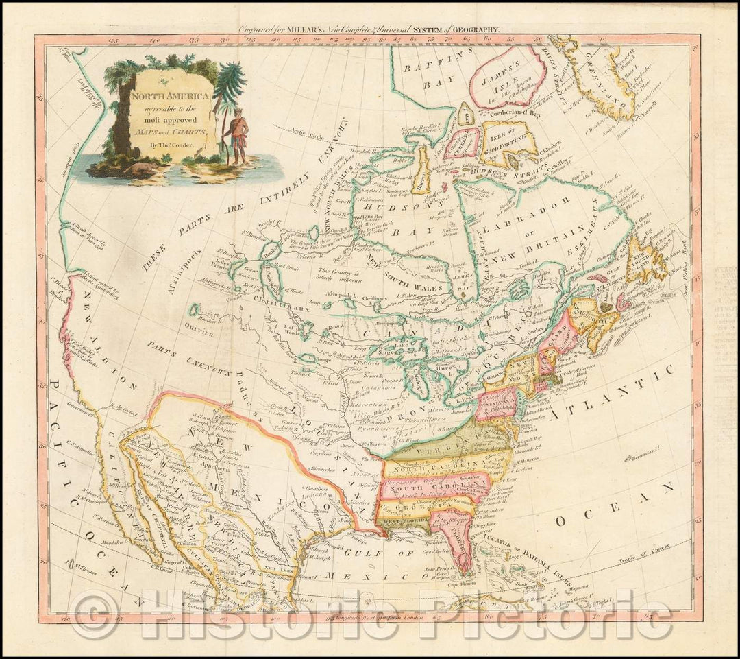 Historic Map - North America, agreeable to the most approved Maps and Charts, 1778, Thomas Condor v4