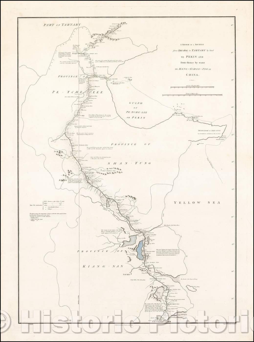 Historic Map - A Sketch of A Journey from Zhe-Hol in Tartary, 1796, George L. Staunton v2