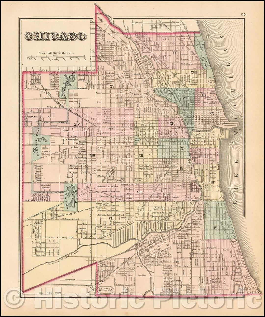 Historic Map - Chicago, 1875, O.W. Gray v3
