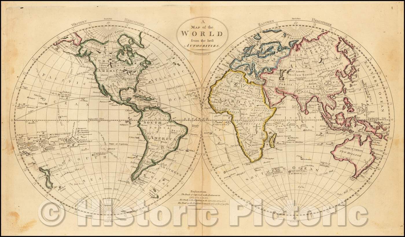 Historic Map - World from the best Authorities, 1814, John Vallance v2