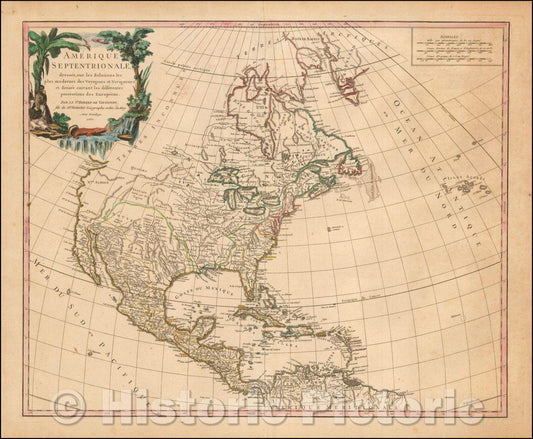 Historic Map - Amerique Septenrionale dressee sur les Relations les plus modernes des Voyageurs et Navigateurs, 1750 v3