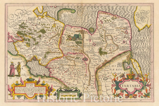 Tartaria, China, Korea and Adjacent Regions Historical Map Print