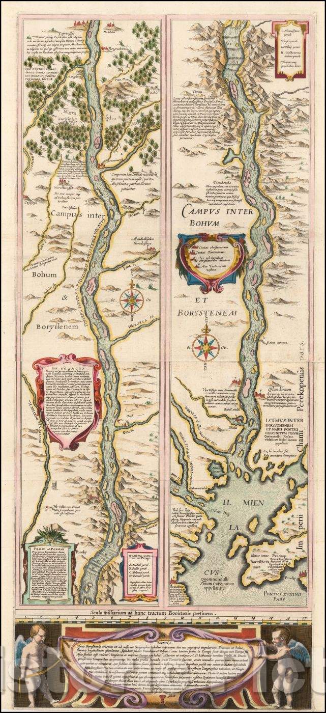 Historic Map - Lectori S. Hunc Borysthenis tractum ut ad nostrum Geographiae tabulam, 1640, Willem Janszoon Blaeu v4