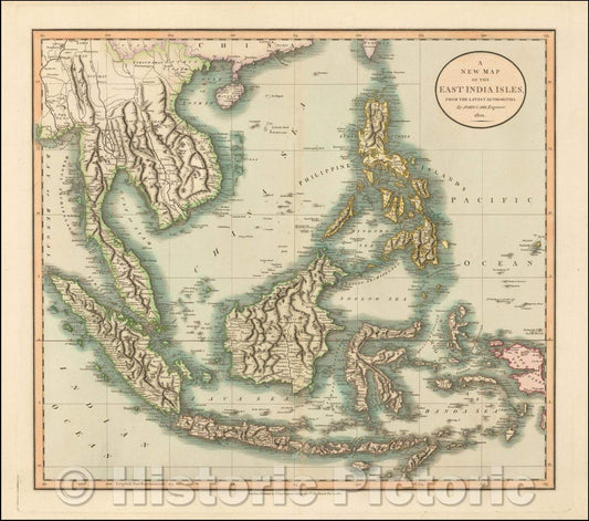 Historic Map - The East India Isles, From The Latest Authorities, 1801, John Cary v3