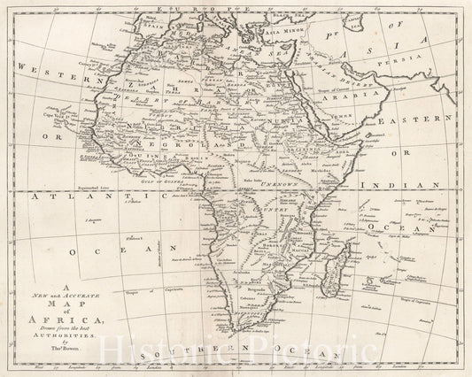 Africa - Regional Map, 1779 - Historical Map Print