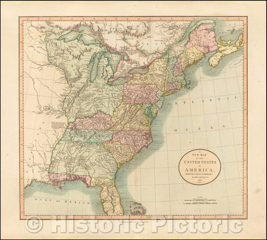 Historic Map - The United States of America From The Latest Authorities, 1806, John Cary v1