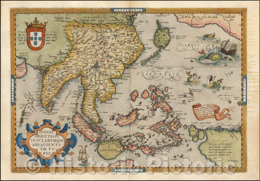Historic Map - Indiae Orientalis Insularumque Adiacientium Typus, 1584, Abraham Ortelius v1