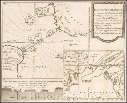 Historic Map - Ristretto Delle Carte presentate all' Academia delle Scienze di Parigi negli, 1781, Giovanni Rinaldo Carli v1