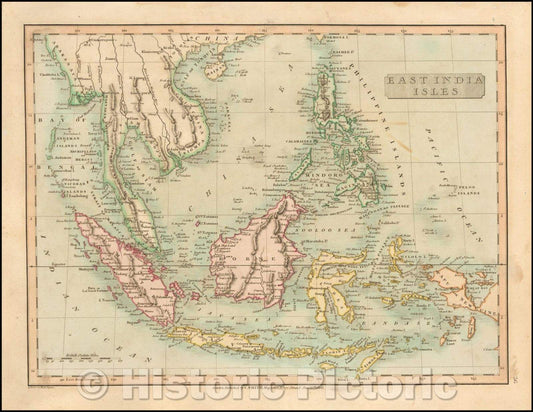 Historic Map - East India Isles, 1809, Charles Smith - Vintage Wall Art